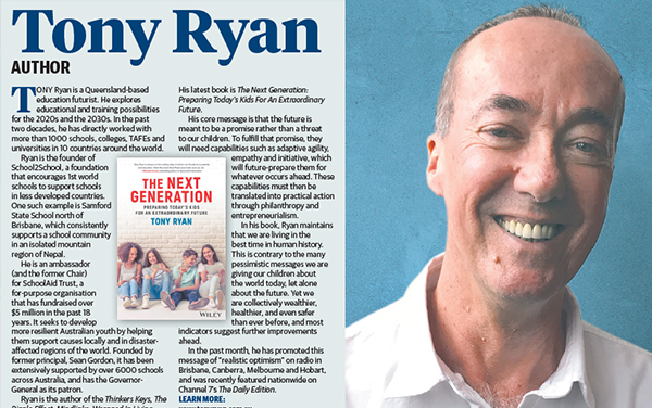 Tony’s full-page article in the Courier-Mail about ‘The Next Generation’ 