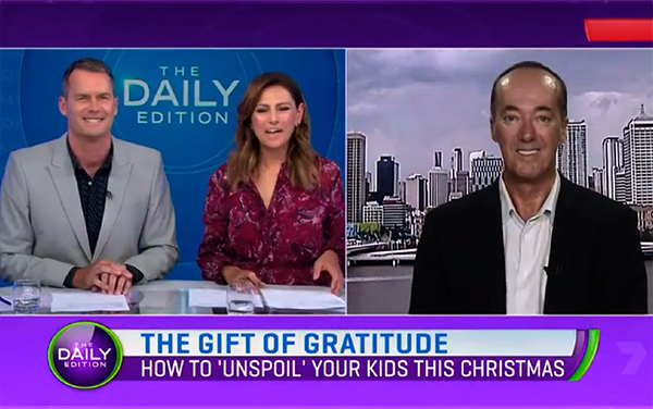 Tony on Channel 7, talking about children becoming more caring of others 